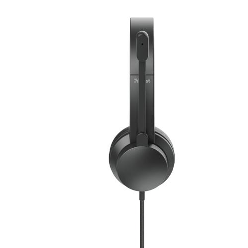 Trust Rydo Casque Avec fil Arceau Appels/Musique USB Type-A Noir
