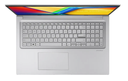 Asus VivoBook, 17.3" HD+ (1600 x 900) 60Hz, i3-1215U, 8GB DDR4, 512GB M.2 NVMe PCIe, Win 11 Home, Silver