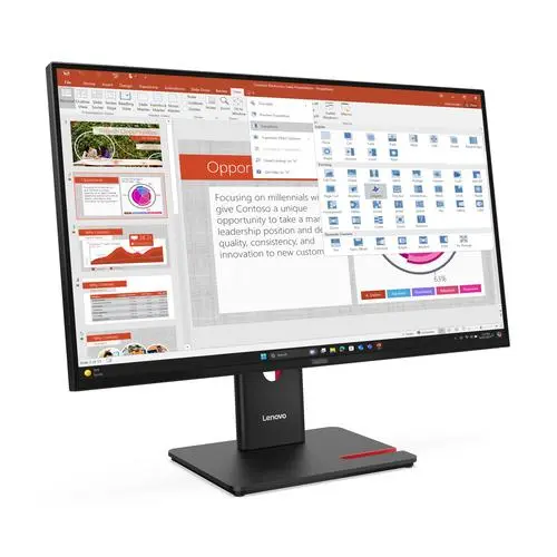Lenovo ThinkVision T27-40 – Moniteur LED 27" Full HD IPS, 120 Hz, USB Hub, Réglable